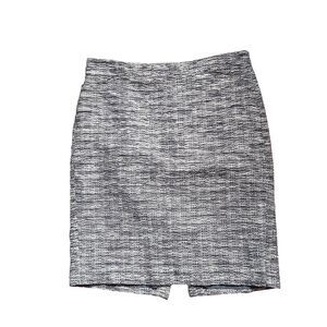 J.Crew Gray Black Heather Pencil Skirt M Lined Career Cotton Blend 32" Waist